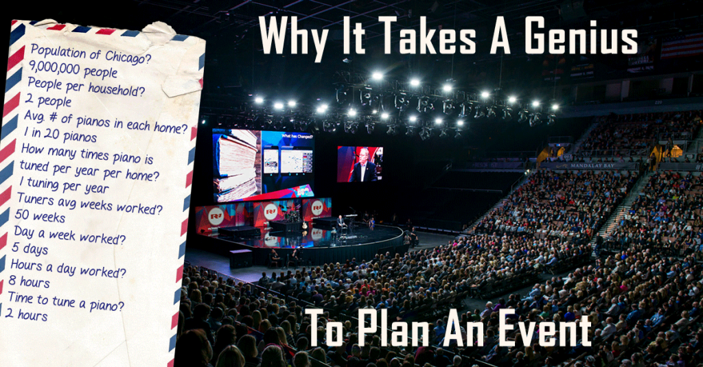 Why it take a genius to plan an event